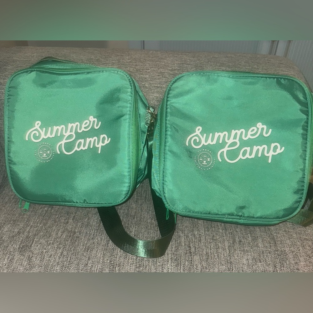 Green Summer Camp Lunch Bags
